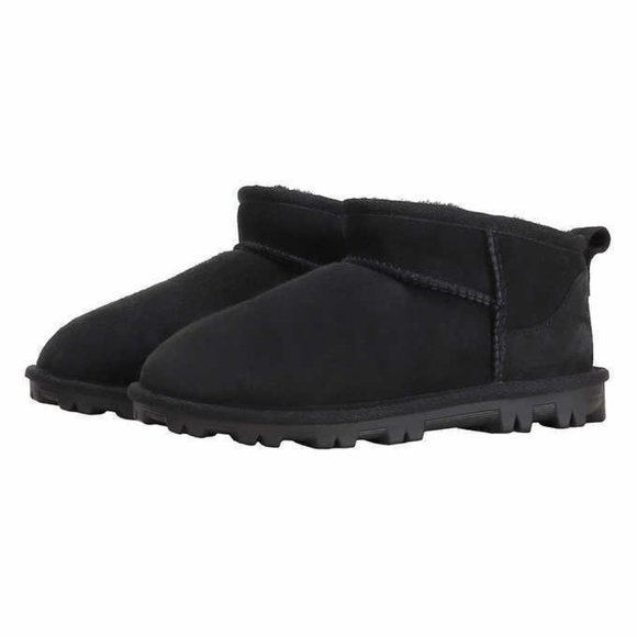 New Kirkland Kids Shearling Sheepskin Lightweight Ankle Boot Black color size 12 - Picture 5 of 5